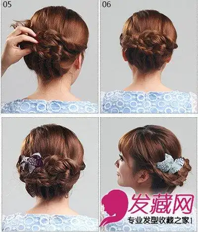 简单易学很漂亮盘发教程(3)