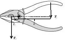 钢丝钳杠杆示意图