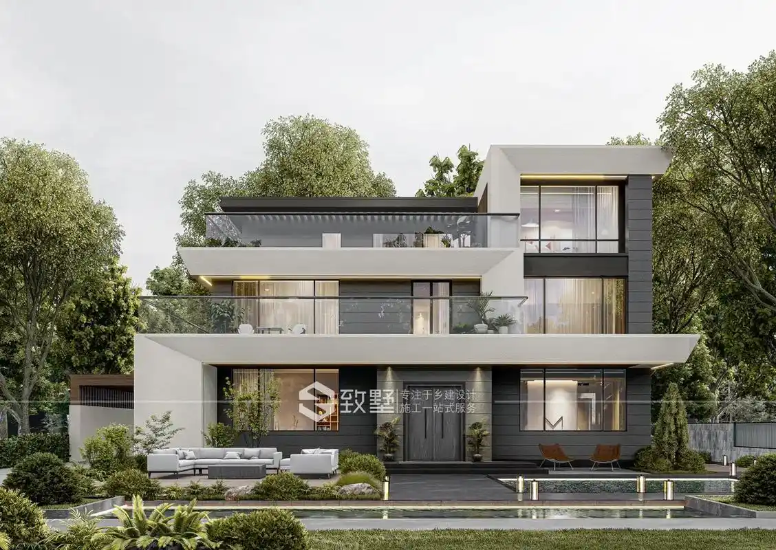 江苏盐城龚总现代风格三层自建别墅,占地 - 抖音