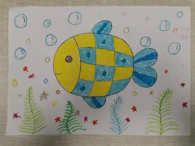 山口镇小学一(2)班绘画作品展示