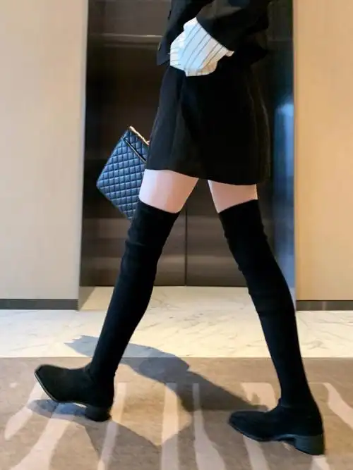 黑色42码过膝长靴分享子