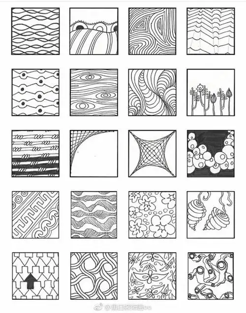 黑白装饰画纹样