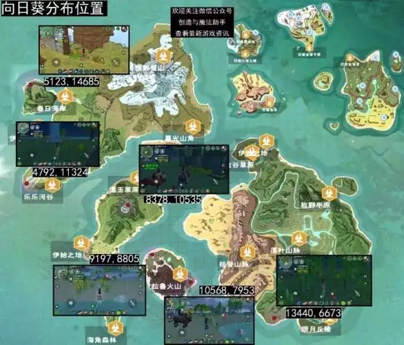 创造与魔法 | 向日葵分布位置