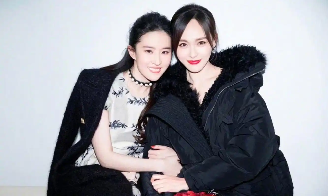 唐嫣,刘亦菲,两位美女的合影,各有各的美.