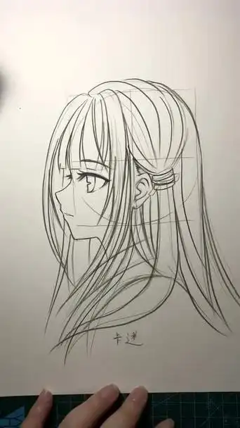 侧脸小女孩的画法你学会了吗