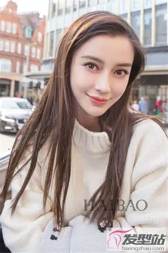 angelababy直发发型彰显满满女神范