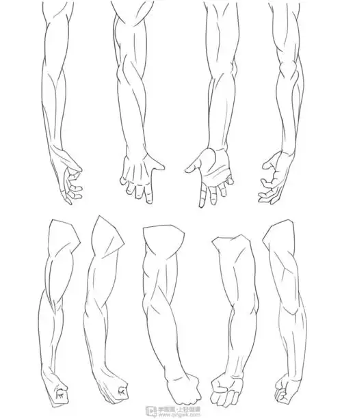 作业:如何学动漫插画之手臂的画法与训练技巧 - 月曜 - 轻微课