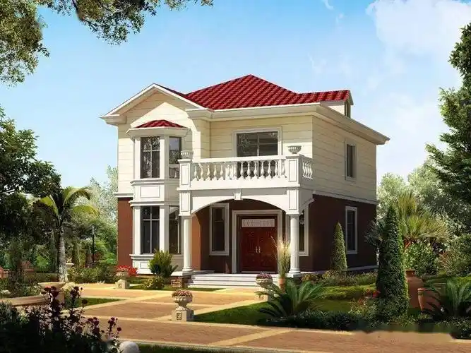 4款占地100平左右农村别墅自建房小宅地基建大气别墅就这么简单