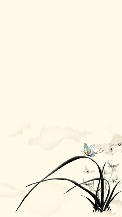 兰花中国风简约h5背景素材