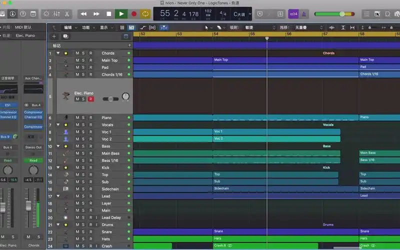 工程文件 - ivion - never only one midi文件编曲音频混音学习分轨