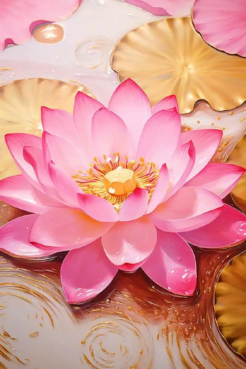 好运佛系莲花朵朵盛开,好运连连!