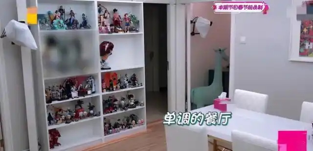 参观张碧晨的豪宅装修简单没什么家具但摆满华晨宇喜爱的手办