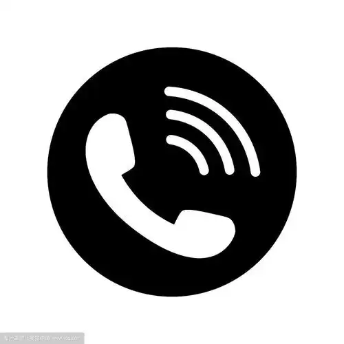电话图标中的黑色圆圈电话符号