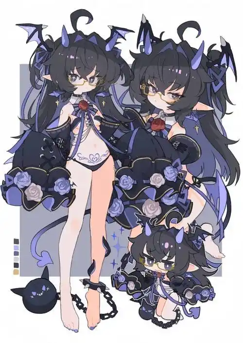 配色参考走一波!不可多得的二次元q版设计素材-7.game