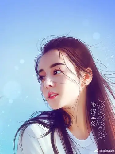 cr:海绵手绘迪丽热巴手绘动漫