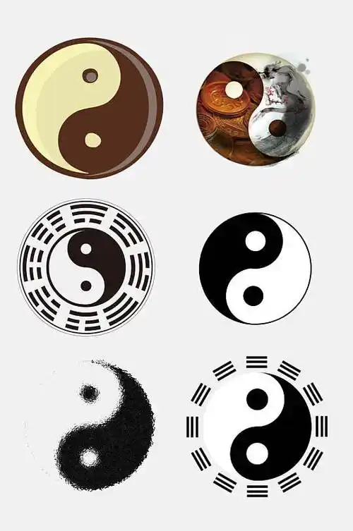 阴阳太极八卦免抠图案太极阴阳八卦图素材阴阳八卦太极图图标展板立即