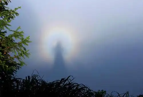 黄山塔川出现云海"佛光"奇观