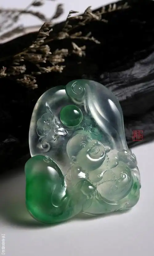 心性本净,客尘所染,佛性极品翡翠作品欣赏!