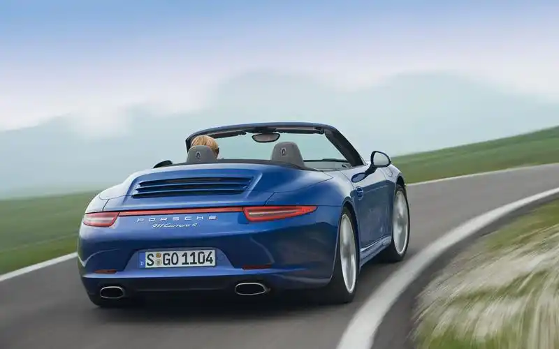 carrera 4s介绍:蓝色经典保时捷911 carrera 4s高清桌面壁纸