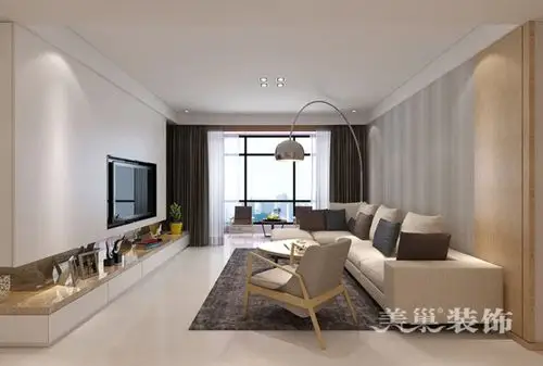 永威五月花城120平三室两厅装修现代简约效果图