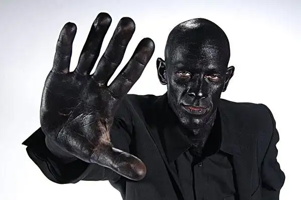 男人,套装,黑色,向上,手势,彩色,信号,特写,人,皮肤,头部,手,阴郁