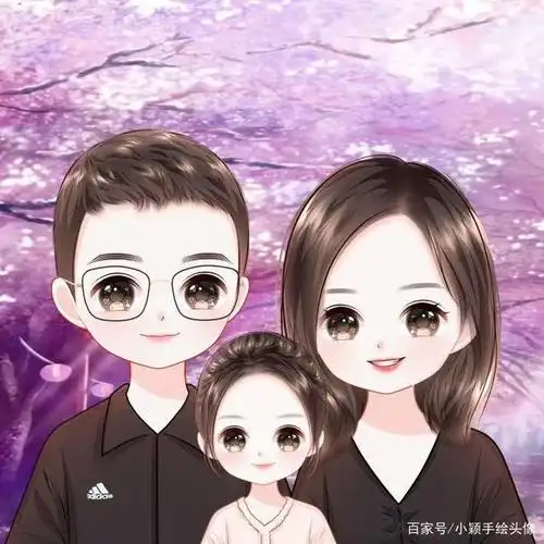 不一样的全家福,一家三口,四口头像,温馨甜蜜又好看