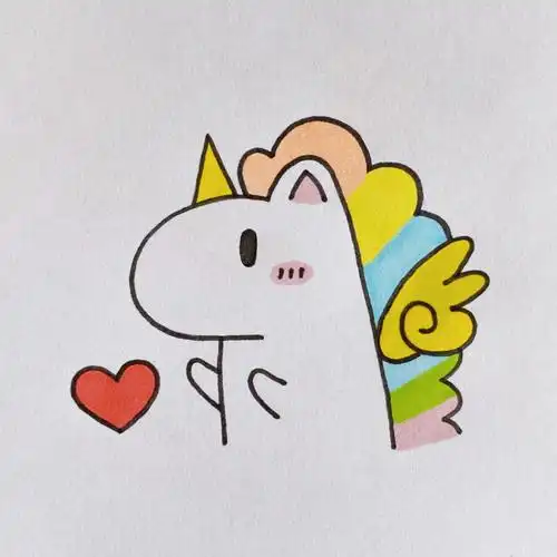 独角兽简笔画教程