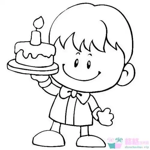 过生日的简笔画过生日的简笔画简单又好看
