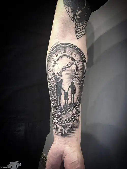 family_纹身图案手稿图片_元龙的纹身作品集