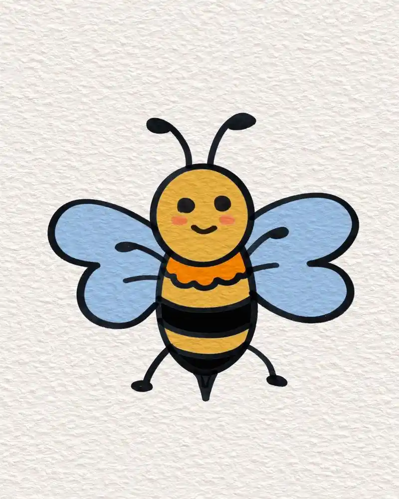 简笔画小蜜蜂#简笔画 #一起学画画 #一学就会系列 #启蒙早 - 抖音