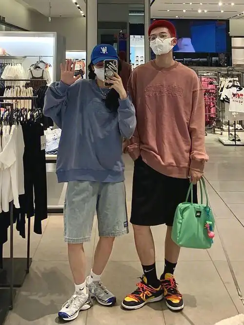 158175记录情侣穿搭粉蓝粉蓝的一天