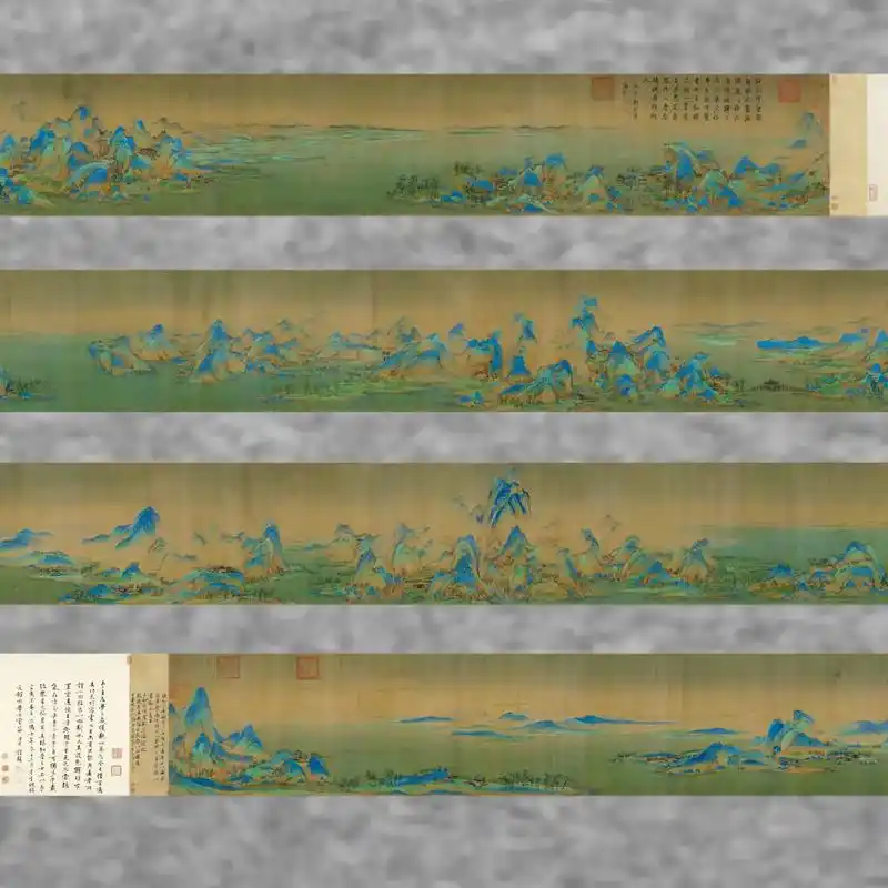 《千里江山图》是北宋王希孟创作的绢本设 - 抖音