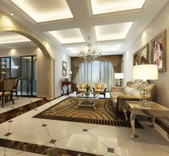 浦东东方夏威夷323平简欧风格别墅装修效果图