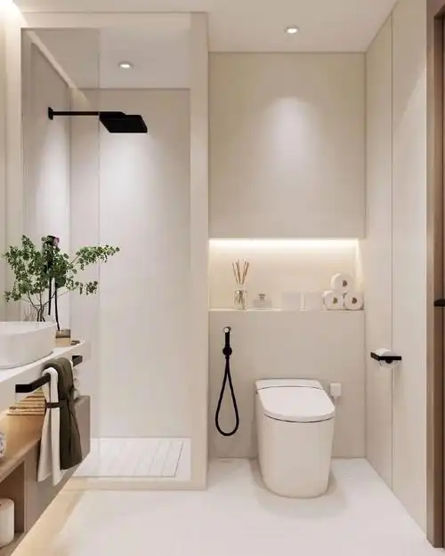 日系微水泥卫生间设计.