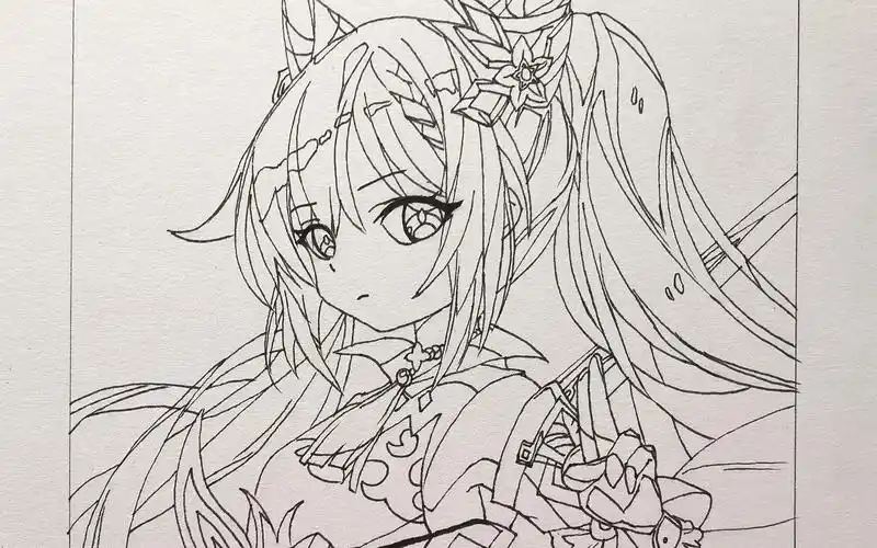 手绘动漫二次元小美女,教程超简单,一起来画画吧