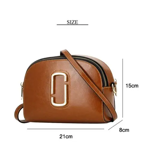 df flor eden - 巴黎油亮光泽感立体牛皮侧背包-共2色