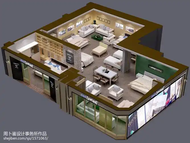家居广场专卖店装立体效果图