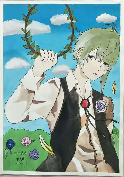 郭天娇,五年级,卡通画,参加省美术大赛决赛作品.