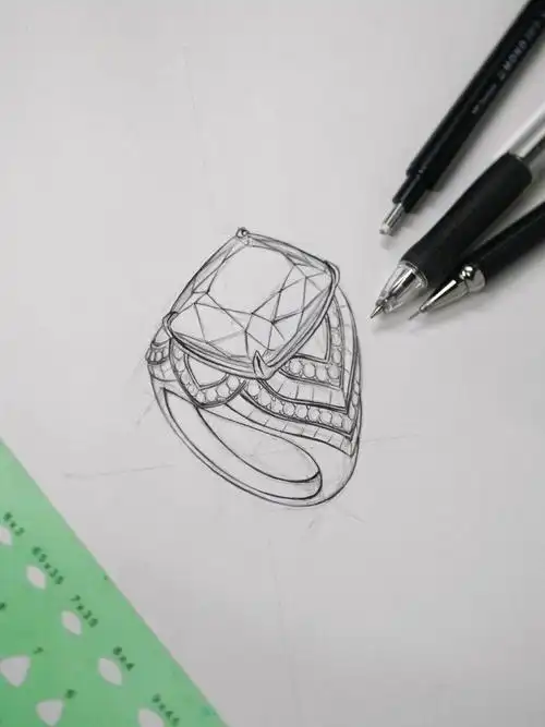 教你画一枚宝格丽戒指