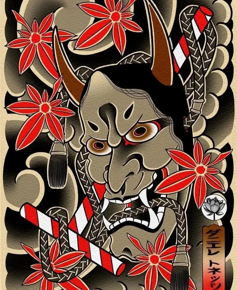 日式半甲纹身手稿