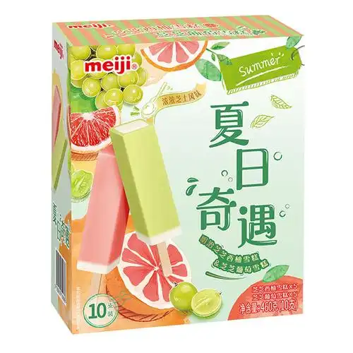 meiji 明治 夏日奇遇 雪糕 2口味 460g(芝芝西柚46g*5支 芝芝葡萄46g*