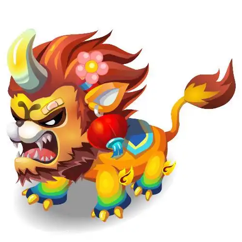 手绘新年年兽设计素材