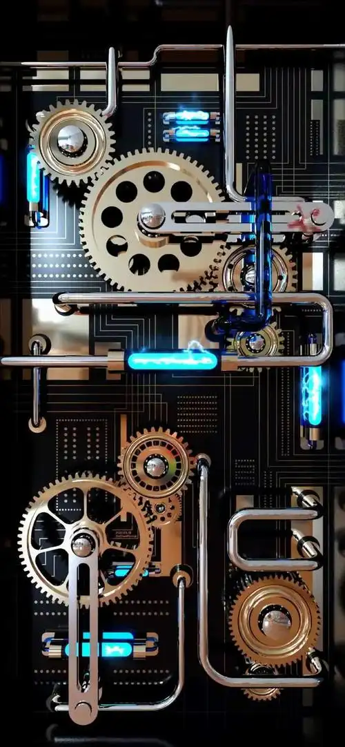 苹果4d立体感齿轮动态壁纸,livephoto原图