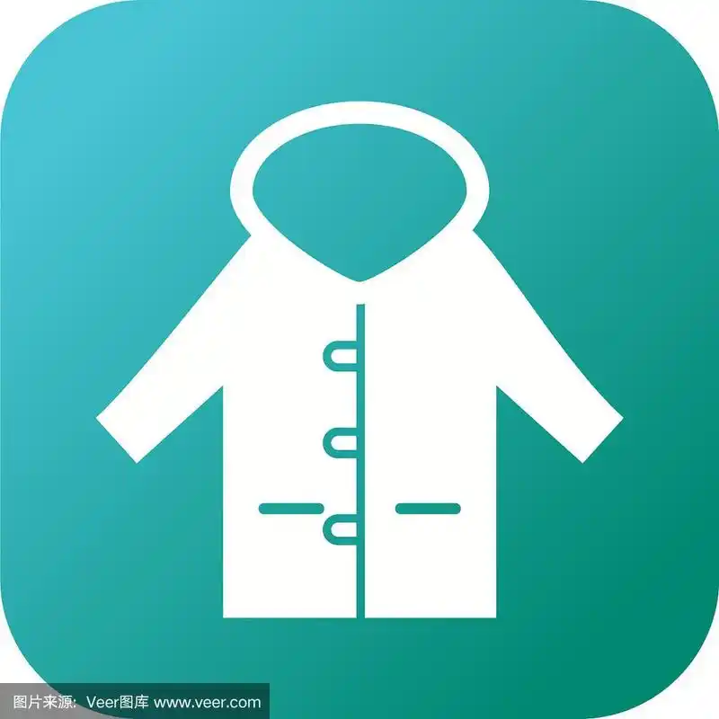 独特的保暖夹克字形图标