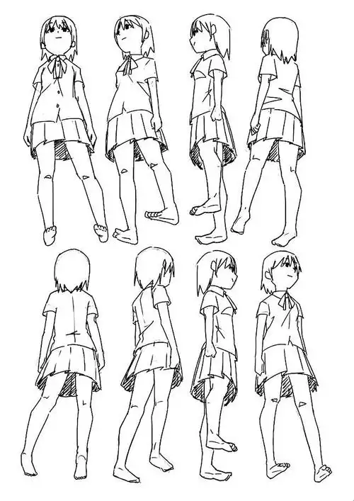 今天为大家带来一篇关于各个角度的动漫角色人物的画法教程,相信