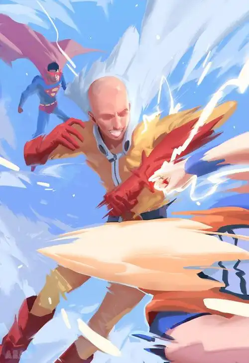 表现力动感十足的人物插画,镜头感非常的强,每张都似电影截图