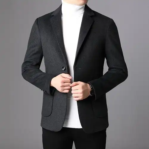 外套男春款休闲修身韩版男士西服上衣2021春季新款中年小西装官方男装