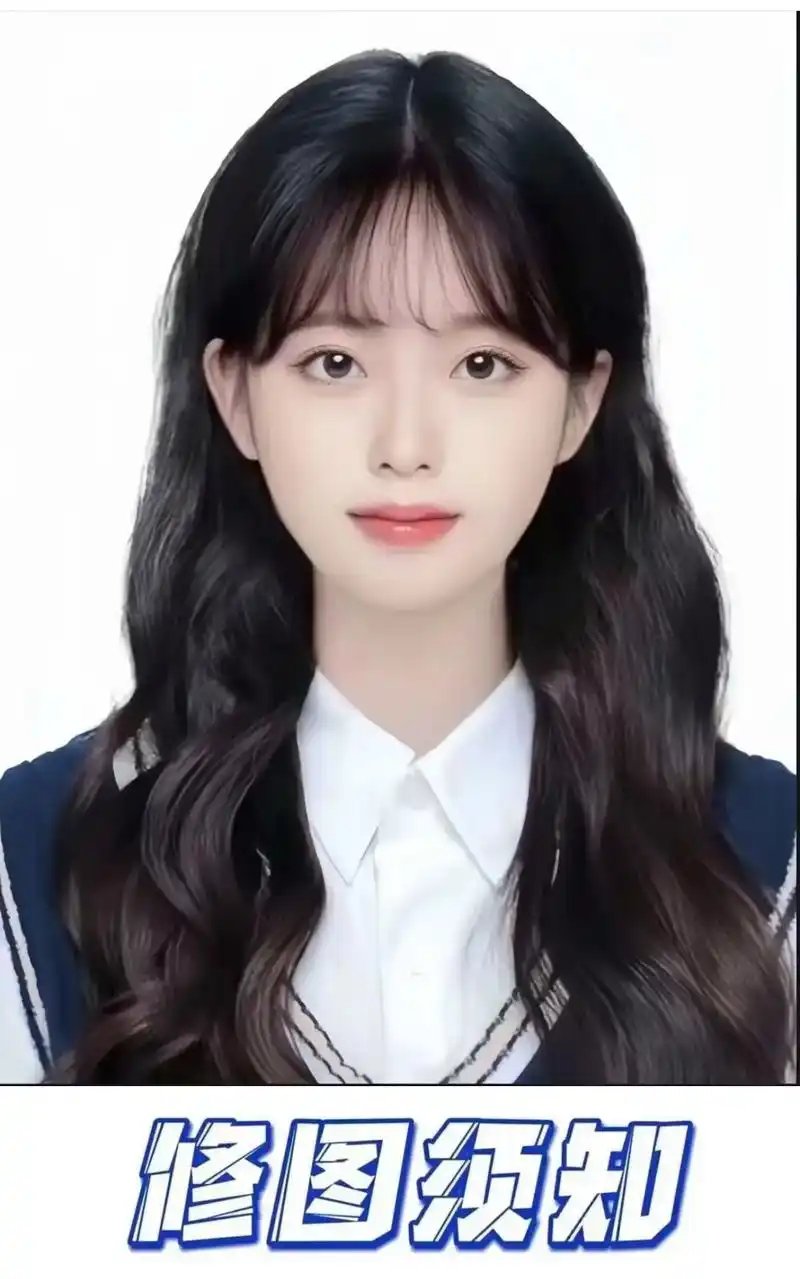 适合大学生用的证件照模板分享!温柔的韩系丸子头,一眼韩剧女 - 抖音