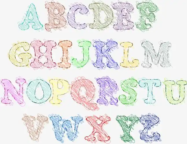 手绘英文字母
