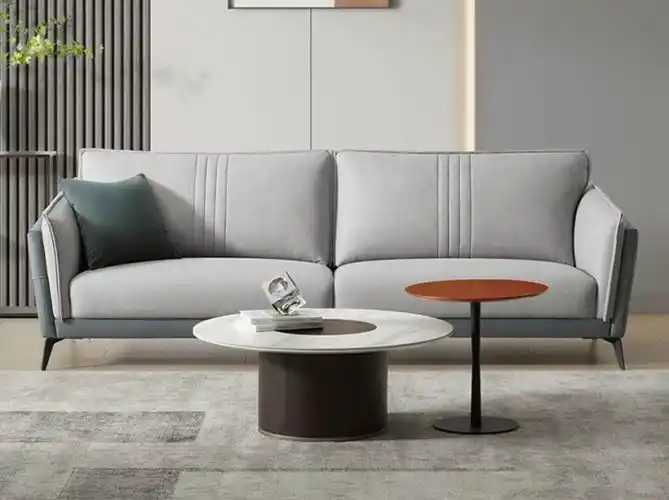 顾家设计师合作款沙发高级配色层层拼接高纤科技布漂亮又舒适